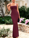 Backless Hollow-Out Double Layers Dress