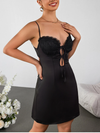 Cut-out Lace Straps Tie Up Backless Dress