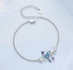 Sterling Silver Zircon Blue Bird Jewelry Set