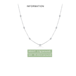 Sterling Silver Bright Zircon Necklace