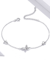 Sterling Silver Butterflies Crystal Bracelet