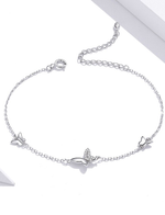 Sterling Silver Butterflies Crystal Bracelet