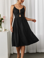 Adjustable Straps Hollow-out Double Layers Dress