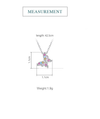 Sterling Silver Butterfly Colorful Zircon Neck