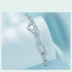 Sterling Silver Basic Heart Adjustable Bracelet