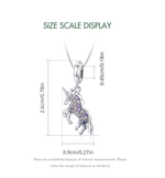 Sterling Silver Unicorn Purple Zircon Necklace