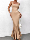 Backless Square Neck Mermaid Dress