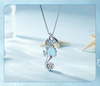 Sterling Silver Seahorse Moonstone Necklace