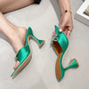 Crystal Butterfly-Knot Silk Thin High Heel