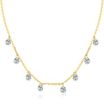 Sterling Silver Sparkling AAAAA Zircon Necklace