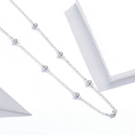 Sterling Silver Bright Zircon Necklace