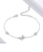 Sterling Silver Butterflies Crystal Bracelet