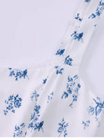 Floral Backless Adjustable Straps Double Layers Dress