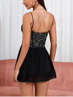 Lace Spaghetti Straps V-Neck Dress