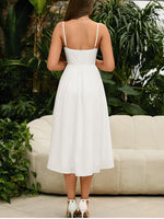 Adjustable Strap High Waist Slim Long Dress