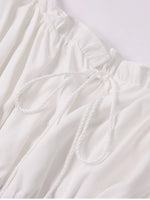 Adjustable Straps Backless Ruffled Lace-up Beach Dress