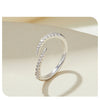 Sterling Silver Streamline Zircon Open Ring