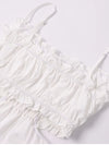 Adjustable Straps Backless Ruffled Lace-up Beach Dress