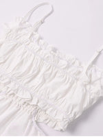 Adjustable Straps Backless Ruffled Lace-up Beach Dress