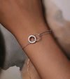 Sterling Silver Zircon Double Hoop Bracelet