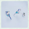 Sterling Silver Zircon Blue Bird Jewelry Set