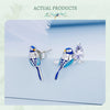 Sterling Silver Zircon Blue Bird Jewelry Set