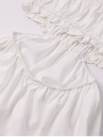 Adjustable Straps Backless Ruffled Lace-up Beach Dress