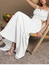 Adjustable Straps Backless Ruffled Lace-up Beach Dress