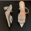 Shiny Rhinestone Transparent PVC Heel Pumps