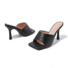 PU Open Square Head High Heel