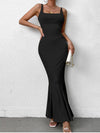 Backless Square Neck Mermaid Dress