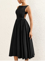 Backless Cut-Out Ruched Long Dress