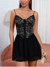 Lace Spaghetti Straps V-Neck Dress