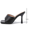 PU Open Square Head High Heel