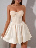 Mesh Strapless Corset Sweet Dress