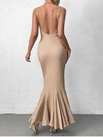 Backless Square Neck Mermaid Dress