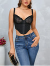 Mesh Lace Front Corset Top