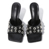 PU Metal Square Head High Heel