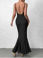 Backless Square Neck Mermaid Dress