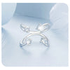 925 Silver Double-layer Band Plated Open Ring