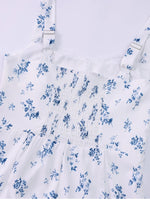 Floral Backless Adjustable Straps Double Layers Dress