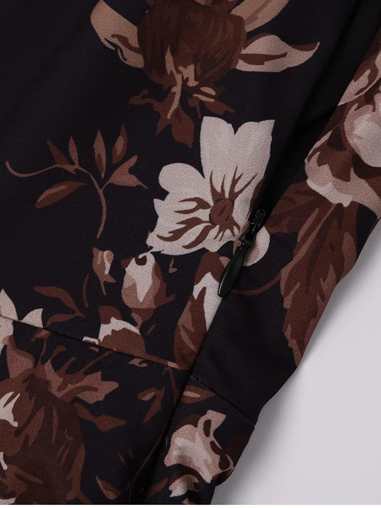 Floral Backless Adjustable Straps Double Layers Dress