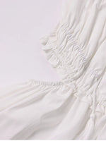 Adjustable Straps Backless Ruffled Lace-up Beach Dress