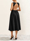 Backless Cut-Out Ruched Long Dress