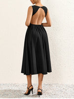 Backless Cut-Out Ruched Long Dress