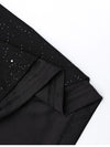 One Shoulder Sequin Mesh Slit Ruffles Party Dress