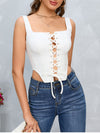 Cross Lace-Up Bandage Corset Top