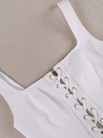 Cross Lace-Up Bandage Corset Top