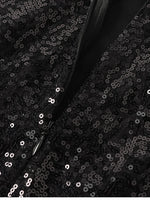 Sparkle Sequin Mesh Built-in Cups Double Layer Long Dress