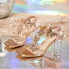 Crystal Butterfly Transparent High Heels